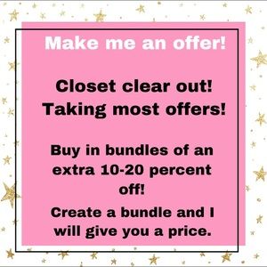 Taking offers and bundles !